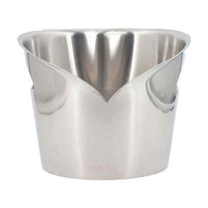 Cubo de hielo vintage de vidrio con pinzas, diseño redondo a rayas, duradero, para fiestas. - Product Image 6