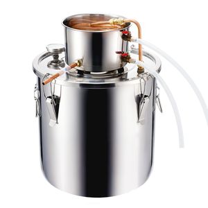 8 Gal/30 L Stainless Steel Home Brewing <b>Distillation</b> Equipment <b>Water</b> Alcohol Fermentation Kit Copper Coil <b>Water</b> <b>Distiller</b> - Product Image 1