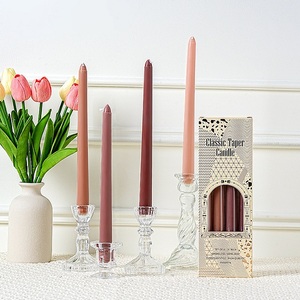 Bougie conique élégante de 25 cm de long pour cérémonie de mariage, bougie décorative en cire, centre de table pour événement romantique - Product Image 4