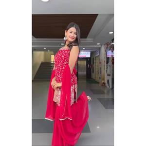 Conjunto de traje de talla XL para fiesta con hilo y trabajo de secuencia para un aspecto elegante - Product Image 3