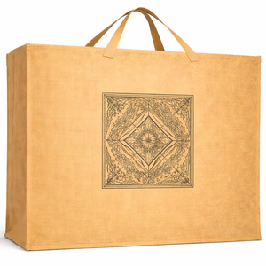 <b>Extra</b> <b>Large</b> Natural Jute Tote Bag Red <b>Print</b> Eco Friendly Reusable Shopping Grocery Bag Heavy Duty for Burlap Wedding Amani - Product Image 1