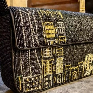 Sac à bandoulière artisanal perlé fait main – Élégant sac de soirée et de fête - Product Image 1