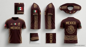 2026 Mexico National Flag Dot Print Men's Women's Short Sleeve T-shirt 3D Print Outdoor Football Jersey Moisture-Wicking UV - Product Image 3