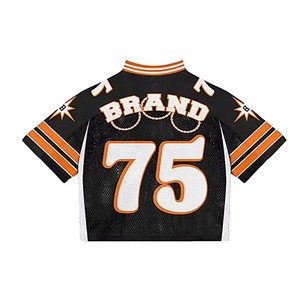 High Quality Men Mesh Boxy Jersey V-neck Summer Streetwear Style Custom Logo Printing Quickdry Breathable Lightweight OEM - Product Image 4