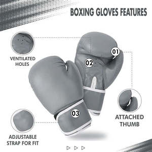 Guantes de Kickboxing Personalizados 2026 con Logotipo, para Adultos, de Cuero Genuino con Agarre, Guantes de Entrenamiento - Product Image 5