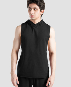 Camisetas de Tirantes con Capucha para Hombre, Personalizadas con Logotipo, Casuales, para Gimnasio, Ajustadas, de Secado Rápido, Cómodas, de Color Sólido, de Alta Calidad - Product Image 1