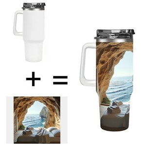 Custom <b>Insulated</b> Tumbler 40oz Stainless Steel Travel <b>Mug</b> With Handle For Outdoor Use - Product Image 1