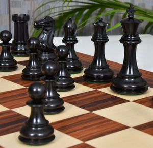 Juego de ajedrez Staunton moderno en ébano y madera de boj, piezas de 3.75 pulgadas de altura con tablero de ajedrez al mejor precio - Product Image 2
