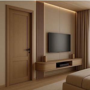 Puerta Interior de Madera Maciza para Casa, Villa o Apartamento, Acabado de Superficie, Apertura Lateral, Aislamiento Acústico, Garantía de 3 Años, Fabricante Líder - Product Image 6