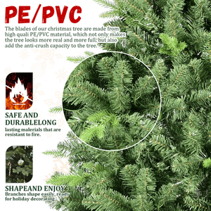 Premium 7.5ft Artificial Christmas <b>Tree</b> 2155 PVC/Hard Needle Mixed <b>Branch</b> Tips Memory Wire+Iron Wire Hinged Fol - Product Image 4