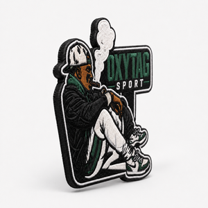 Patch brodé Oxytag Sport, appliqué thermocollant, forme irrégulière, décoration textile, prix abordable, vente en gros, patchs personnalisés OEM - Product Image 2