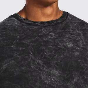 Sudadera Oversize de Algodón Lavado para Hombre, Manga Larga, Cuello Redondo, Color Liso, Estilo Casual, Tejido, Top de Streetwear - Product Image 4