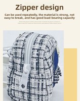 Porte-monnaie en tissu de laine style frais et élégant sur mesure, organiseur pour écouteurs et rouge à lèvres, mini sac à dos, porte-clés