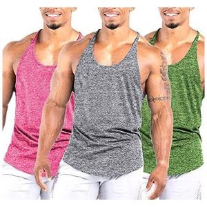 Men's High Quality Custom Oversized Breathable 100% Cotton Stand Collar Gym Tank Tops Casual Style Washed - Product Image 5