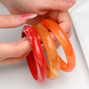 Hot Sales Summer Turquoise <b>Jade</b> Resin Crafts <b>Bangle</b> Bracelet for Women Romantic Style IGI Certified Wedding Party Use - Product Image 2