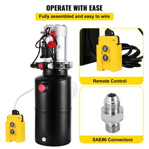 Nuova Unità Idraulica a Doppio Effetto 12V DC con Serbatoio in Acciaio da 8 Quarti per Rimorchi Ribaltabili e Sollevatori Auto - Product Image 4
