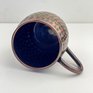 Pure <b>Copper</b> Dark Hammered Mug | 100% <b>Copper</b> Moscow Mule Mug | Handcrafted Ayurvedic <b>Cup</b> | Cocktail & Home Bar Drinkware - Product Image 2