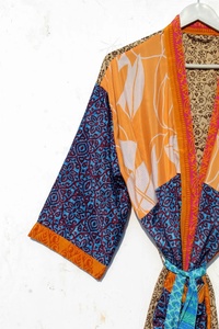Vintage Rasgulla Soie Sari kimono Sari Kimono Lot Indien Sari Kimono - Product Image 6