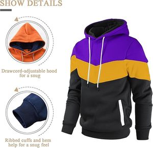 Custom Men's Hoodie Unisex High Quality Heavyweight 460GSM Cotton Fleece Panel Hoodie For Man - Product Image 4