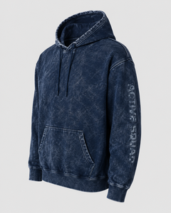 Sudadera con Capucha Oversize Active Squad para Hombre, Algodón French Terry, Casual, Otoño, Rojo Granate, Diseño con Bolsillos, Venta al por Mayor - Product Image 3