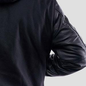 Veste de baseball rétro, corps en laine, manches en simili cuir, badge brodé, style baseball, veste varsity décontractée streetwear pour hommes - Product Image 4