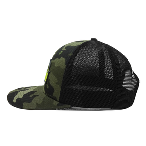 High Quality Rubber PVC Patch <b>Camo</b> Trucker <b>Cap</b> 6 Panel Mesh Hunting Hat with Logo Embroidery Outdoor Men's <b>Cap</b> Wholesale - Product Image 3