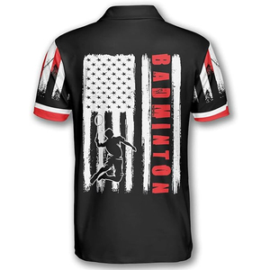 Wholesale <b>Badminton</b> Jersey Quick Dry Polyester Breathable Sports T Shirt Custom Logo Printing Team Uniform OEM - Product Image 2