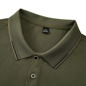 Chemise à manches courtes avec logo personnalisé, broderie haute qualité, anti-boulochage, tricot polyester/coton, jusqu'à 4XL, fabriquée par Sehe Fashion ODM - Product Image 3