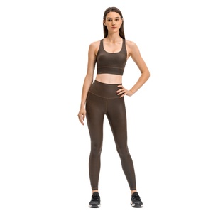 Mallas de gimnasio para mujer de cintura alta hechas a medida, pantalones de entrenamiento de LICRA de nailon de Color sólido, Logo, estilo deportivo, varios tamaños, Yoga - Product Image 5