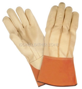 Gants de soudage TIG en cuir véritable, respirants, style uni, pour usage extérieur printemps-automne - Product Image 3