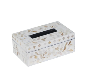 Cubierta para Caja de Pañuelos con Incrustaciones de Madreperla, Rectangular, Estilo Mediterráneo, Decoración para Mesa del Hogar - Product Image 4