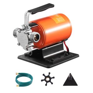 Pompa Elettrica Portatile 12V DC 360 GPH con Kit Tubo di Aspirazione da 6 Piedi e Girante da 1/10HP per Trasferimento Acqua - Product Image 4