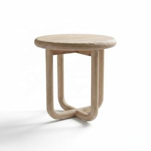 Mesa Auxiliar de Estilo Industrial con Madera Maciza para Sala de Estar, Restaurantes, Hoteles, Bares, Villas y Dormitorios - Product Image 4