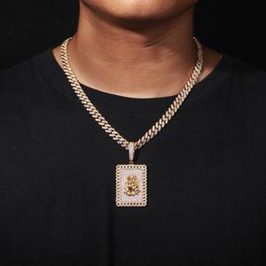 Hot Sale Trendy Gold & <b>Silver</b> Hip Hop Square Jesus Face Pendant for Rap and Street Fashion <b>Fans</b> Available at Best Price - Product Image 1