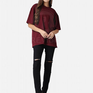 T-shirt ample pour femme avec logo personnalisé, été, décontracté, respirant, 100% coton, couleurs personnalisées, fabriqué au Pakistan - Product Image 2