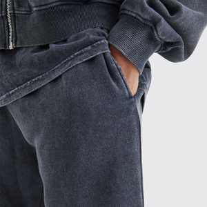 Pantalon en toile vintage délavé à l'acide pour homme, coupe décontractée / Pantalon de jogging vintage en toile délavé à l'acide pour homme - Product Image 3