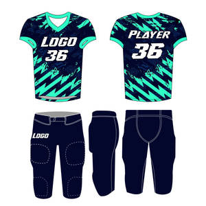 Ensemble de maillot et pantalon de football américain pour hommes, tissu respirant, anti-humidité, séchage rapide, pour entraînements et matchs d'équipe - Product Image 5