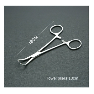 Pinza para toallas Hosanna Surgical Backhaus de 90 mm, instrumentos quirúrgicos veterinarios manuales de acero inoxidable, juego de 10, CE - Product Image 2