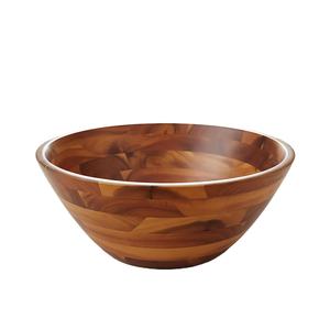 Bol de service en bois de qualité export, plat rond en bois massif pour la vaisselle de cuisine du Moyen-Orient - Product Image 3