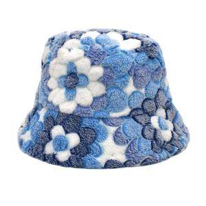 SIDDIQUI HOSINEX 2024 Women's Faux Fur Solid <b>Laminated</b> Casual Plush Dyed Seamless Fusing Outdoor Canvas Bow Bucket Hat Winter - Product Image 3