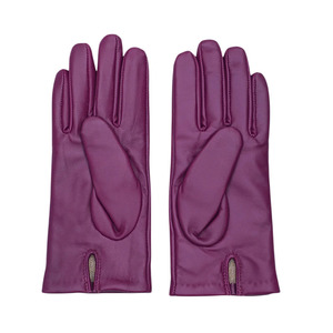 Gants en cuir violet longs jusqu'au poignet, style uni, non doublés, pour usage quotidien décontracté, chaleur hivernale, doux, respirants, pour occasions formelles - Product Image 3