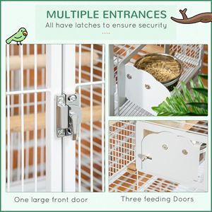 Gabbia Moderna per Animali Domestici da 64 Pollici per Pappagalli Medi e Piccoli, Calopsiti, Pappagallini, Agaporni, con Supporto su Ruote, Disponibile nelle Taglie XS e XL - Product Image 4