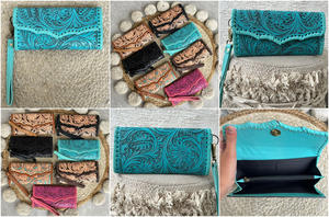 Fabricante de Bolsos de Mano de Lujo para Mujer, Venta al por Mayor de Carteras de Cuero Genuino Hechas a Mano, con Espacio para Dinero y Tarjetas de Crédito - Product Image 3