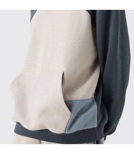 Respirant Coton Biologique 360Gsm Baggy Polaire Surdimensionné À Capuche Jogger Ensemble Hiver Hommes 2 Pièces Survêtement - Product Image 4