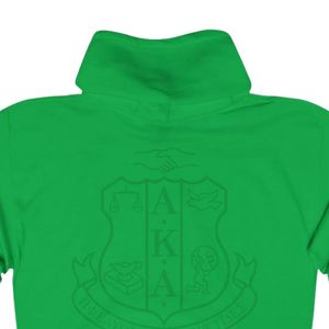 เสื้อฮู้ดสีเขียวไอริชพิมพ์ลายตราสัญลักษณ์สีเขียว ผ้าฟลีซแบบสวมหัว ยูนิเซ็กซ์ เสื้อผ้าสำหรับชมรมกรีก รับผลิตแบบ OEM ODM - Product Image 6