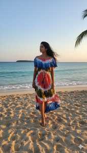 Top Corto Ligero de Lujo para Mujer, Estilo Informal, con Estampado Tie-Dye, de Secado Rápido y Transpirable, para la Playa o el Verano - Product Image 1