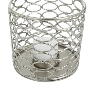 Porte-bougie en métal fait main de luxe pour une décoration intérieure contemporaine haut de gamme, porte-bougie décoratif de Noël pour les fêtes - Product Image 2