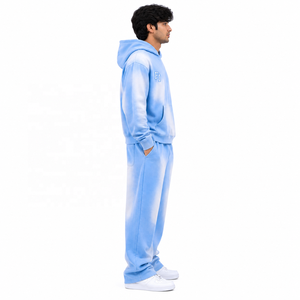 Conjunto de Sudadera con Capucha Tie-Dye para Hombre, Sudaderas Extra Grandes de Algodón French Terry, Chándal Informal con Bolsillos, Proveedor OEM - Product Image 4