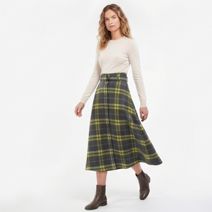 High Quality Flannel Wool Plaid <b>Long</b> <b>Skirts</b> Waist Belt Women's Winter Button Up Flannel Wool <b>Long</b> <b>Skirt</b> Ladies - Product Image 5