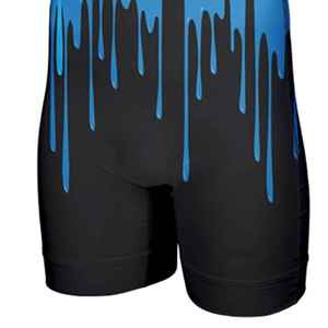 Maillot de lutte unisexe respirant et écologique 2026, couleur personnalisée, imprimé par sublimation, double bretelle, col en V, ajusté, 260g, devant - Product Image 6